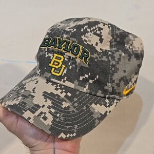 Baylor Bears Digital Camo Embroidered BU‎ Adjustable Dad Hat College Strap Nike